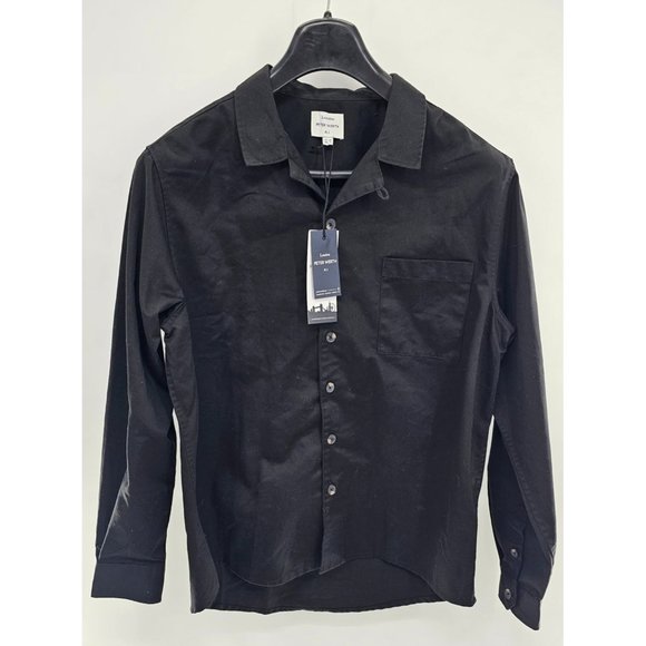 NEW! Peter Werth London N1 Men's Large‎ Black Button Down - Picture 1 of 6